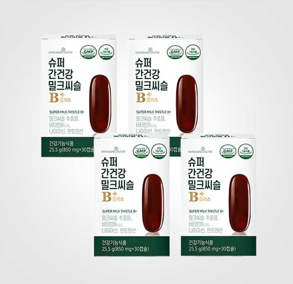 메이준뉴트리 슈퍼 간건강 밀크씨슬 B플러스 (30캡슐 4박스)